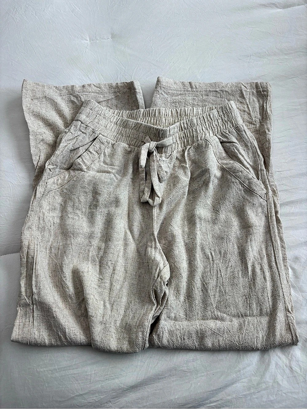 Women's Zara Beige Linen Pants Like New
